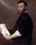 MORONI, Giovanni Battista The Sculptor Alessandro Vittoria oil on canvas